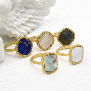 Justop Fashion Jewelry | The Unique Appeal of Shell Jewelry: A Perfect Blend of Nature and Style Elegant French Vintage Stainless Steel Ring Timeless Beauty
