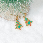 Stainless Steel Enamel Christmas Earrings Collection for Holiday Fun