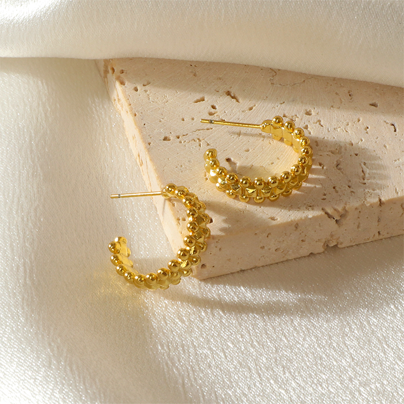 Elegant Collection of 18K Gold Plated Copper Hoop Earrings in Varied Textures