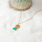 Charming Christmas Jewelry Necklace with Enamel Holiday Pendants