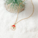 Charming Christmas Jewelry Necklace with Enamel Holiday Pendants