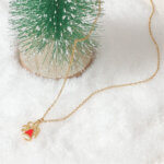 Charming Christmas Jewelry Necklace with Enamel Holiday Pendants