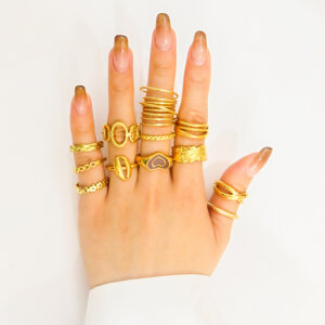 Versatile Gold Ring Collection in Stainless Steel and Copper