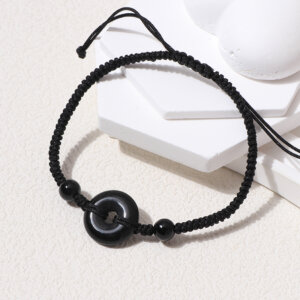 Minimalist Natural Stone Braided Cord Bracelet Collection