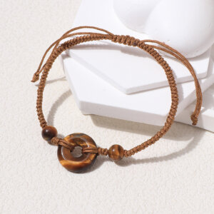 Minimalist Natural Stone Braided Cord Bracelet Collection