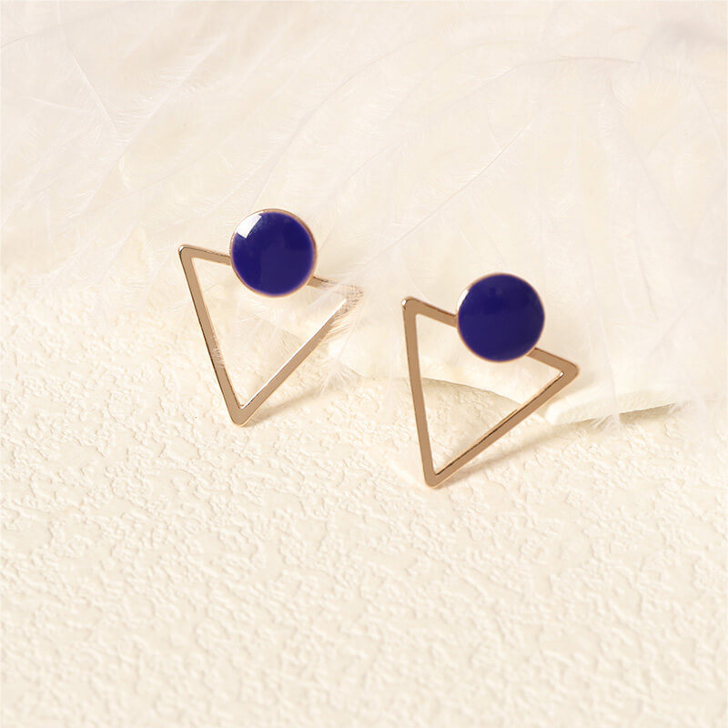 Modern Gold Geometric Statement Earrings with Trendy Designs