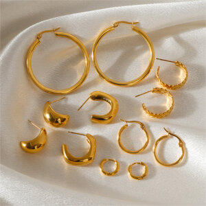 Classic and Modern Ladies Gold Hoop Earrings Collection