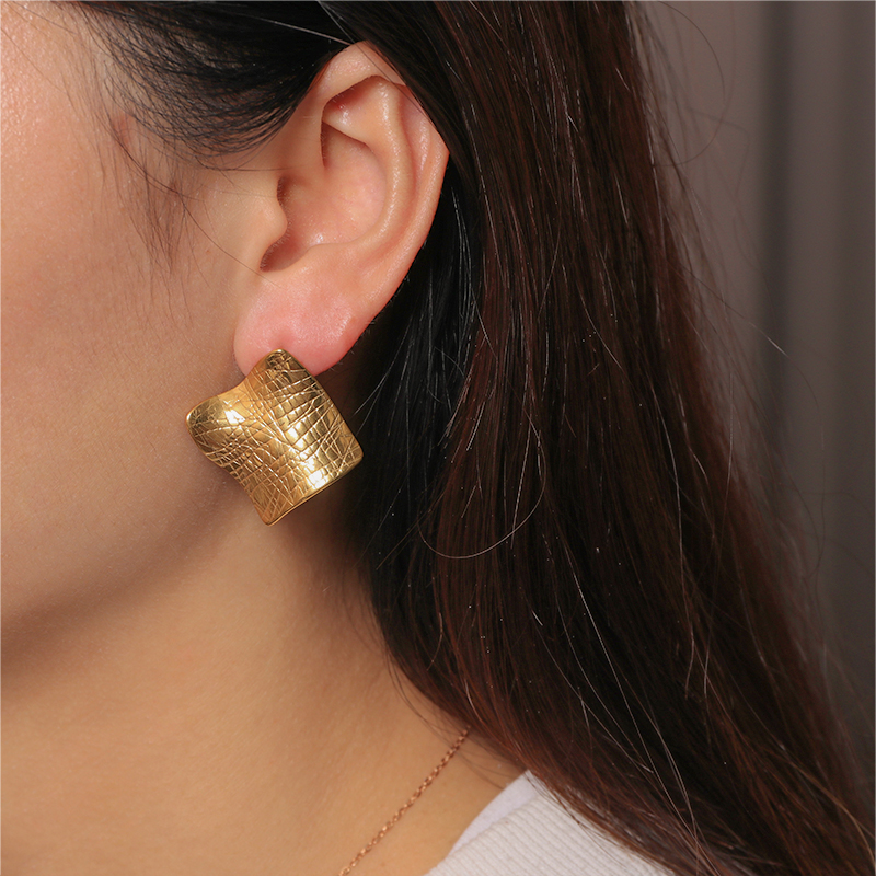 Minimalist 18k Gold Plated Stainless Steel Earrings Timeless Designs