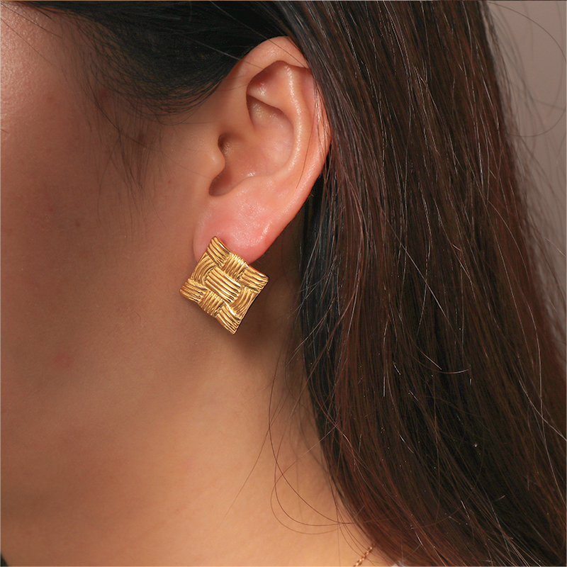 Minimalist 18k Gold Plated Stainless Steel Earrings Timeless Designs