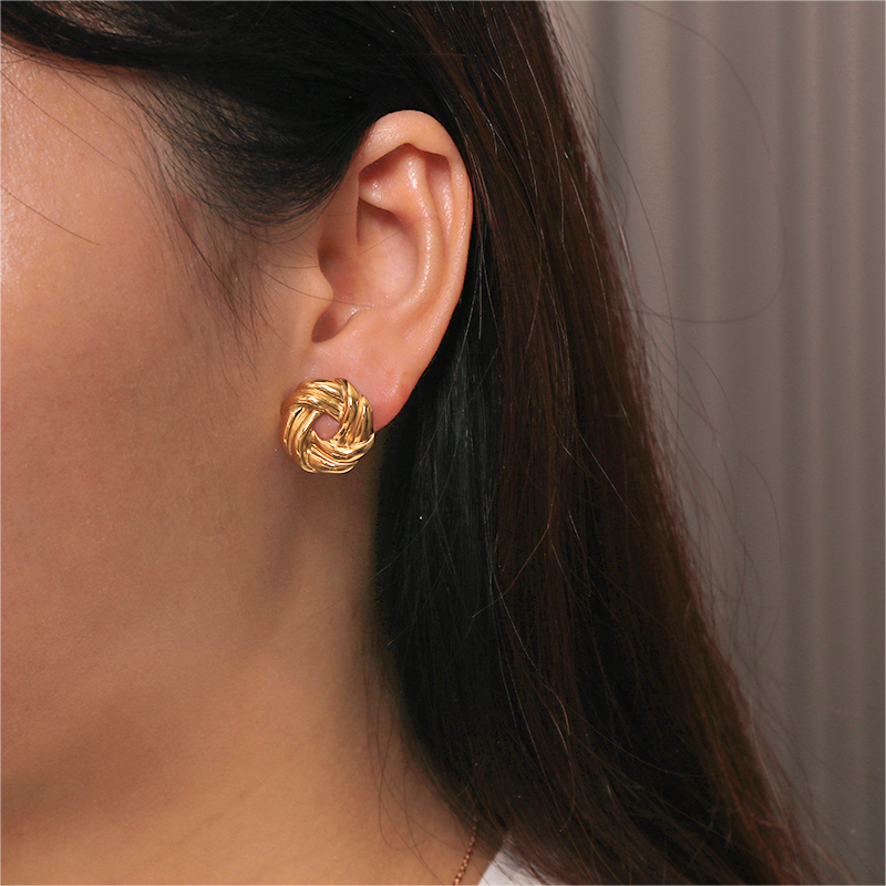 Minimalist 18k Gold Plated Stainless Steel Earrings Timeless Designs