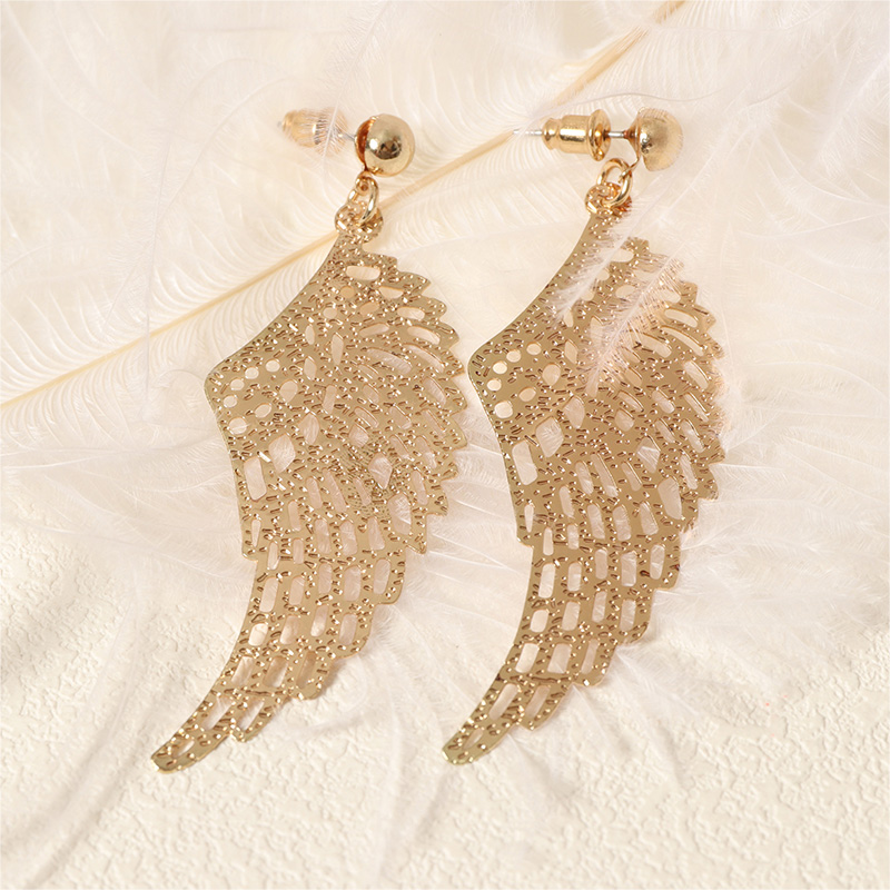 Bold and Stylish Wing Shaped Earrings in Gold and Silver