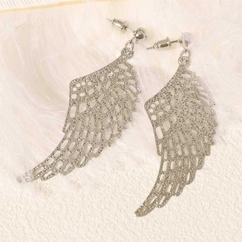 Bold and Stylish Wing Shaped Earrings in Gold and Silver