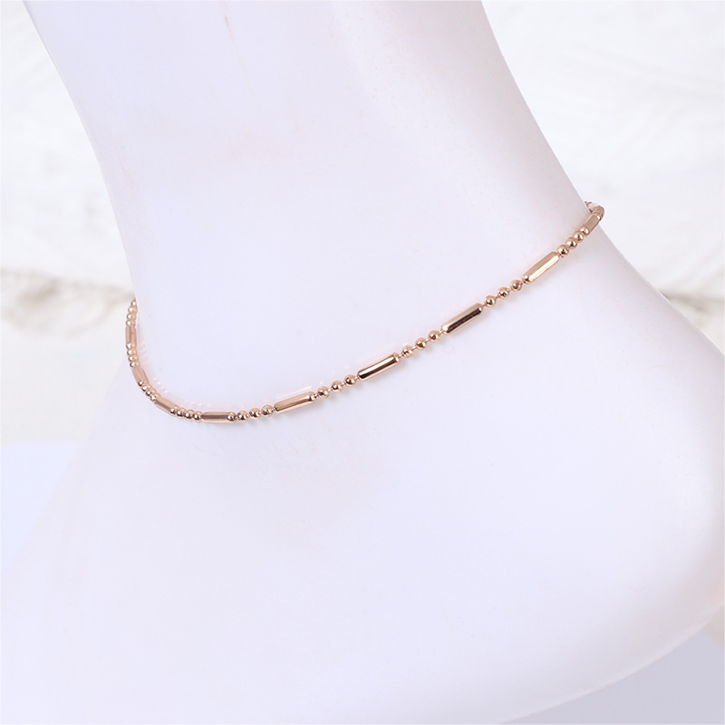 Minimalist Imitation Gold Plated Copper Ankle Bracelet