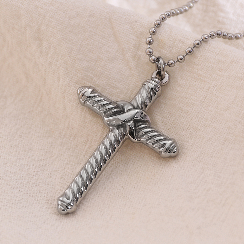 Modern and Classic Stainless Steel Cross Necklace Collection