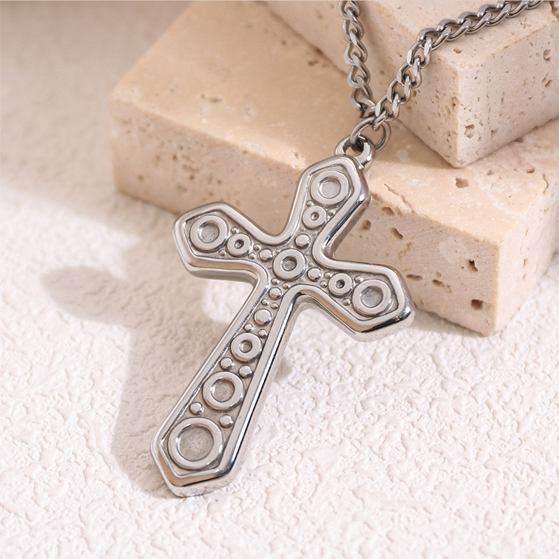 Modern and Classic Stainless Steel Cross Necklace Collection