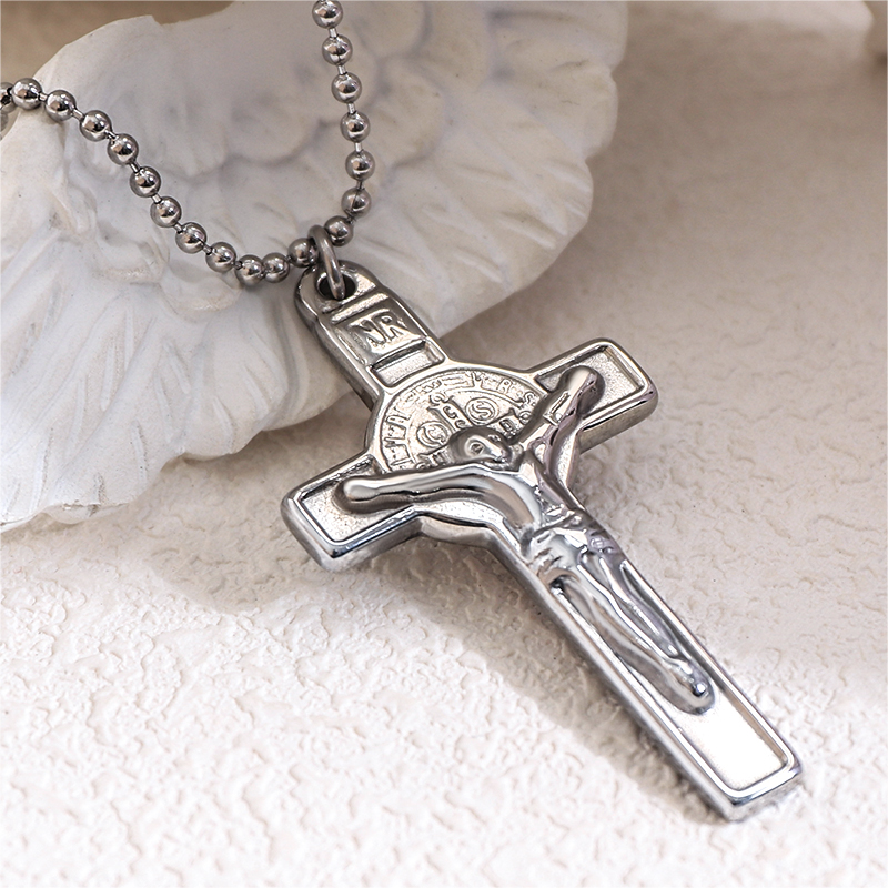 Modern and Classic Stainless Steel Cross Necklace Collection