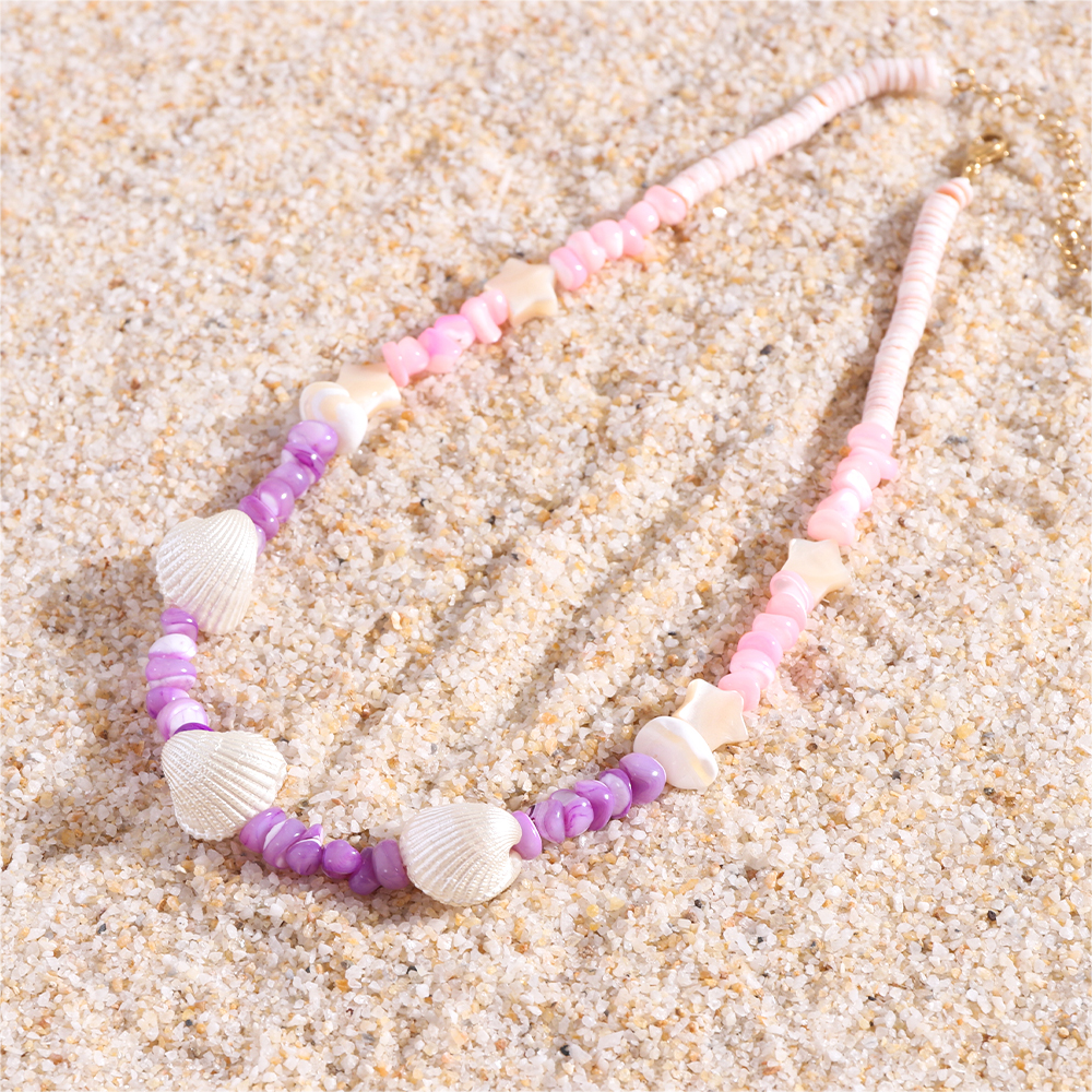 Boho Chic Rainbow Shell Necklace Collection for Summer Fashion