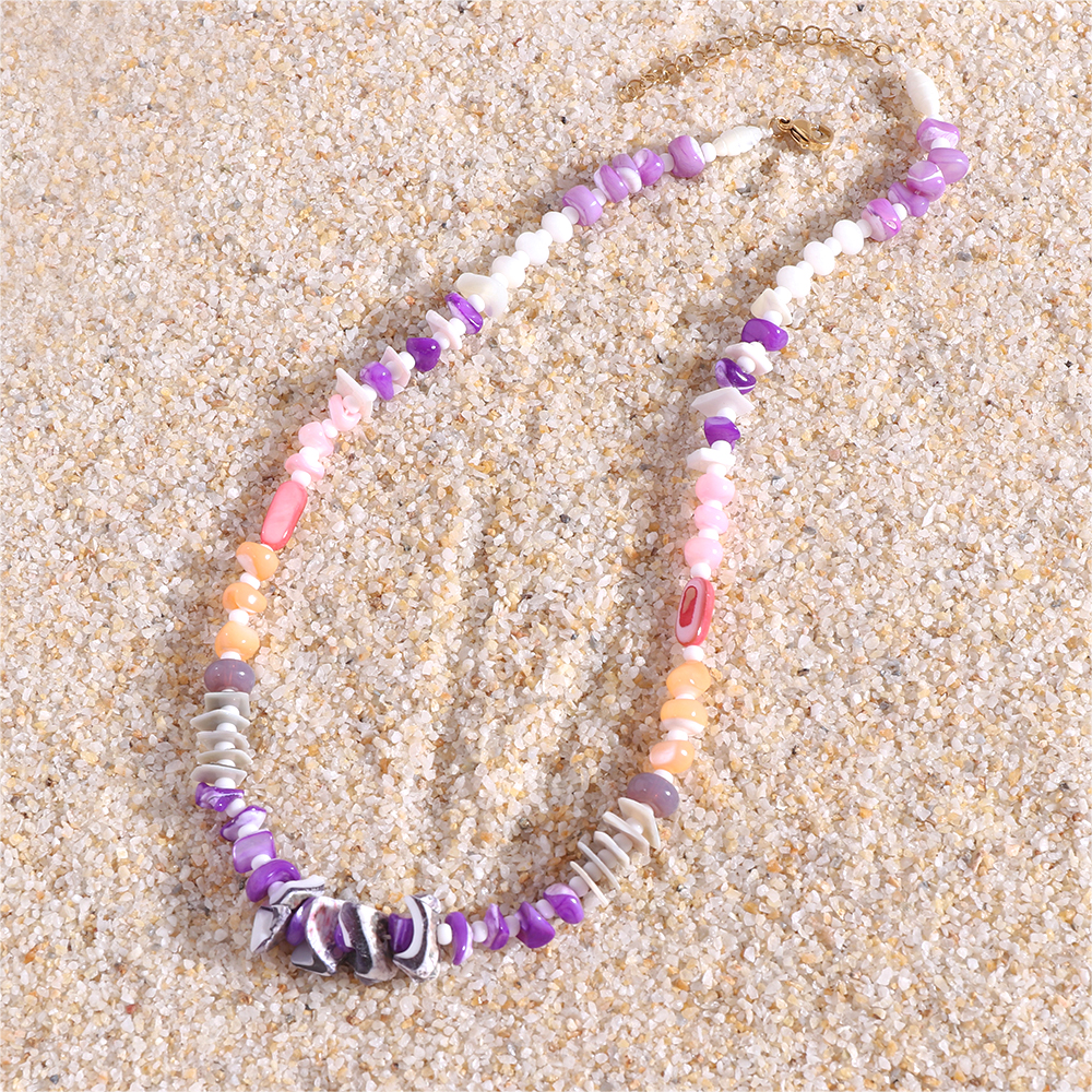 Boho Chic Rainbow Shell Necklace Collection for Summer Fashion