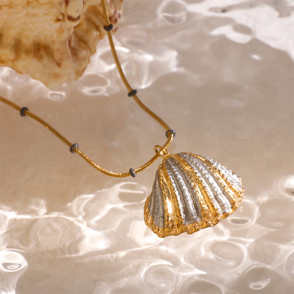 Vibrant Bohemian Gold Sea Shell Necklace Collection