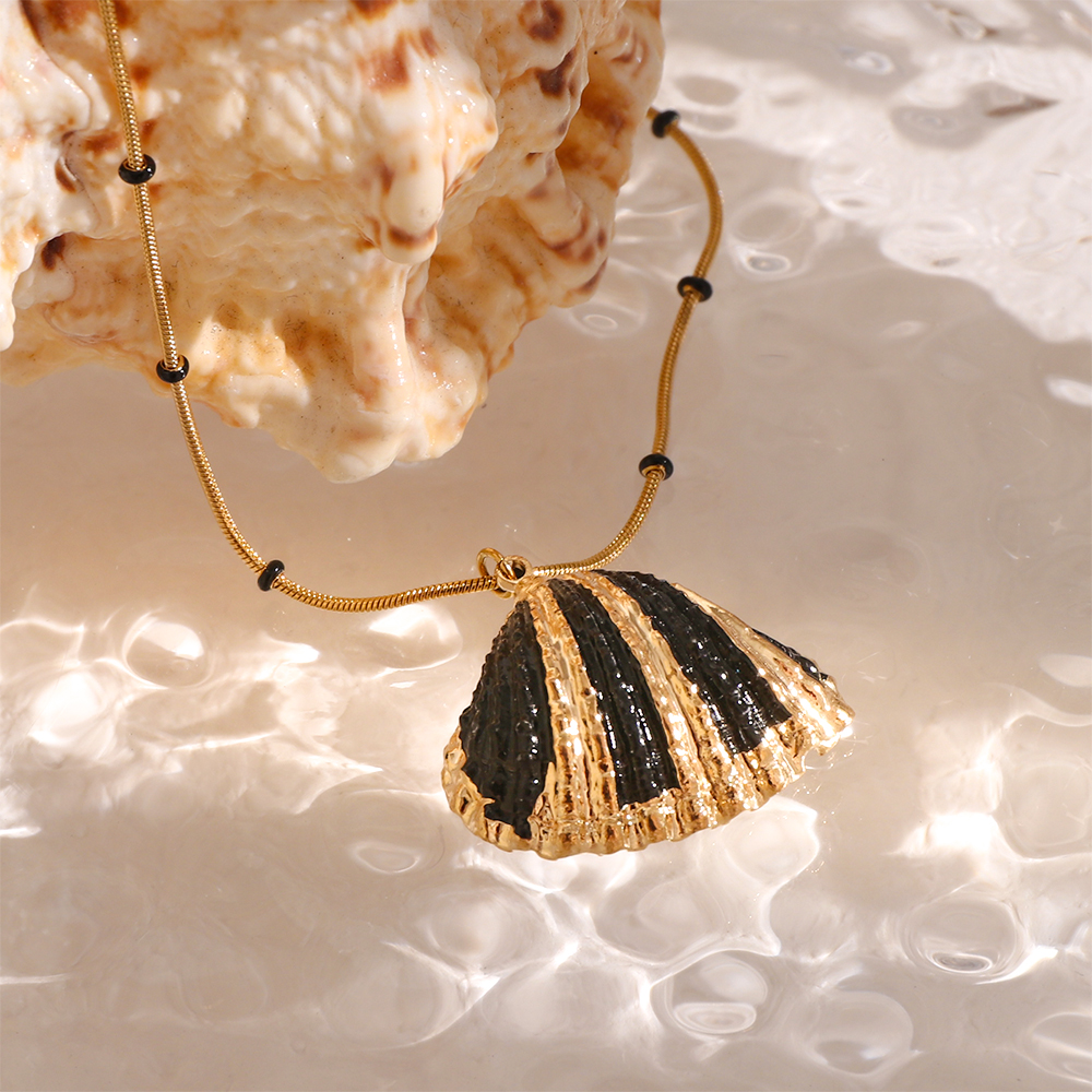 Vibrant Bohemian Gold Sea Shell Necklace Collection