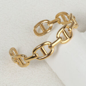 Justop Fashion Jewelry | Spring Jewelry Trends: How to Layer and Style for the Season Trendy 18K Gold Plated Stainless Steel Bangle Bracelet