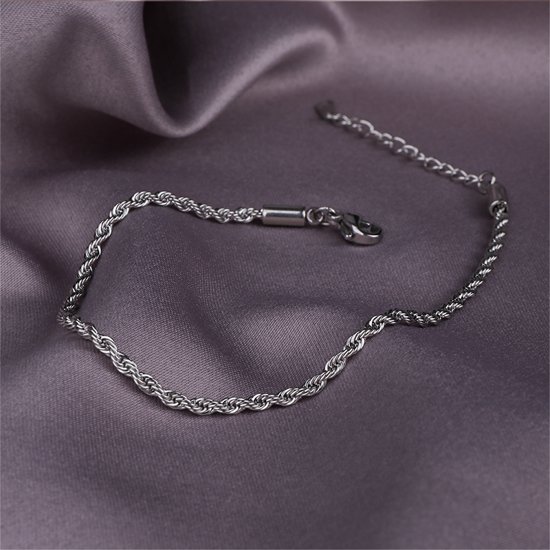 Stainless Steel Rope Chain Bracelets for Men and Women