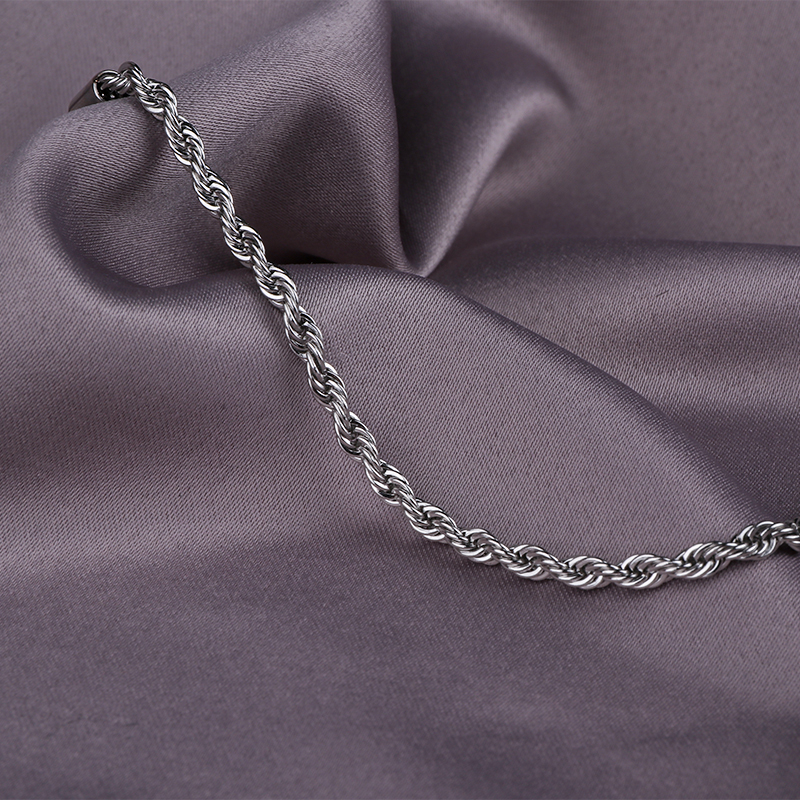 Stainless Steel Rope Chain Bracelets for Men and Women