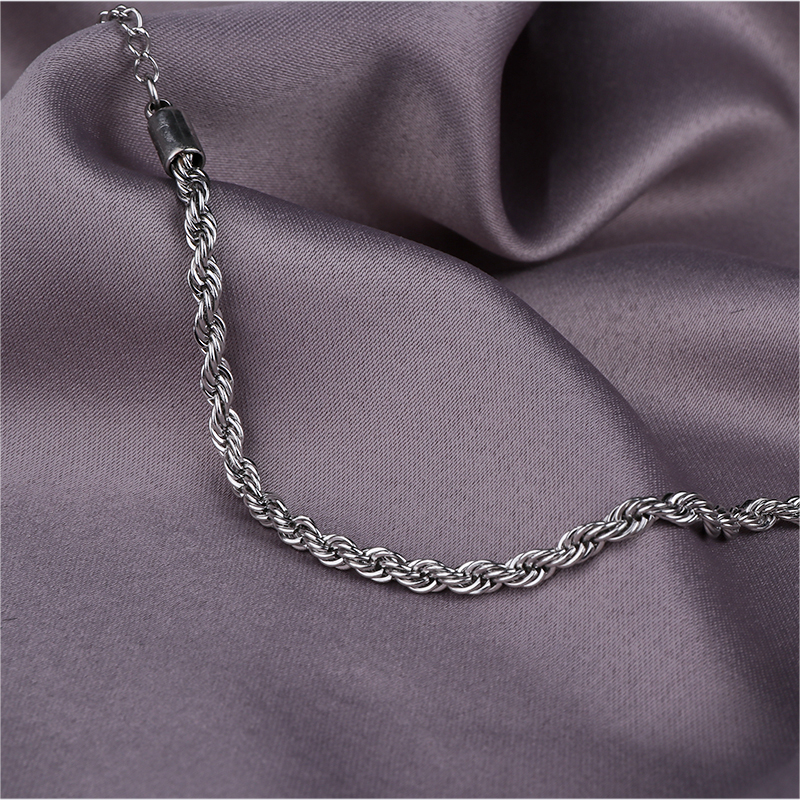Stainless Steel Rope Chain Bracelets for Men and Women