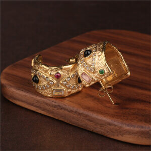Stainless Steel Antique Style Earrings with Royal Elegance Design