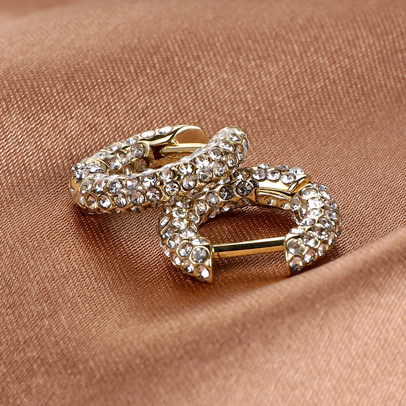 Sparkle Zirconia Huggie Earrings in Gold and Rhodium Plating