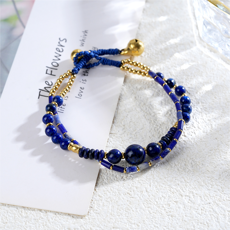 Bohemian Double Layer Natural Stone Beaded Bracelet Collection