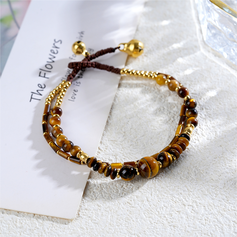 Bohemian Double Layer Natural Stone Beaded Bracelet Collection
