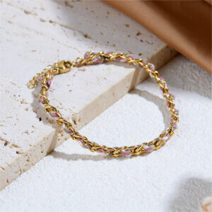 Boho Chic Colorful Handmade Braided 18K Gold Plated Bracelets
