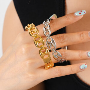 Statement Modern Geometric Stainless Steel Bracelets Collection