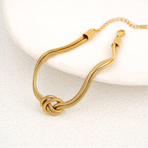 Justop Fashion Jewelry | Minimalist Geometric Gold Plated Bracelet Collection in Stainless Steel