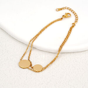 Justop Fashion Jewelry | Minimalist Geometric Gold Plated Bracelet Collection in Stainless Steel