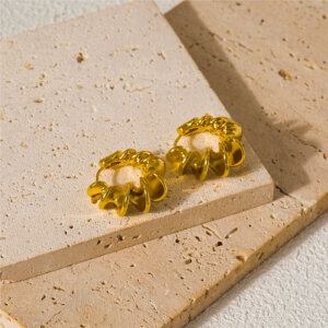 Justop Fashion Jewelry | Modern Geometric Half Hoop Earrings In 18K Gold Plated Copper