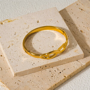 Stylish Stainless Steel Cuff Bracelets In Gold And Silver