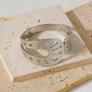 Stylish Stainless Steel Cuff Bracelets In Gold And Silver