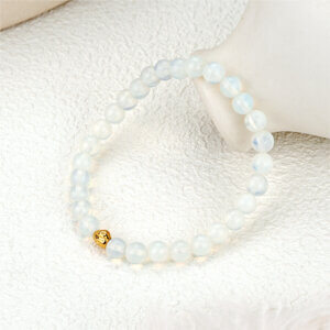 Natural Stone Beaded Bracelets Accented with Stainless Steel Beads