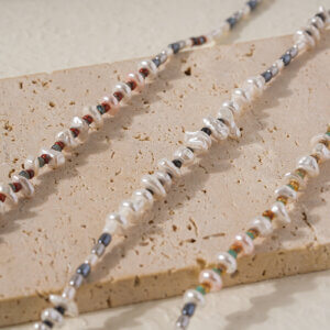 Justop Fashion Jewelry | Handmade Irregular Pearl Necklace for Summer and Beach Style
