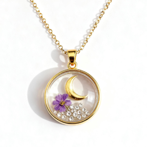 Justop Fashion Jewelry | Glass Charm Locket Necklace — A Floating Keepsake of Love and Memory Justop Fashion Jewelry | Glass Charm Locket Necklace — A Floating Keepsake of Love and Memory