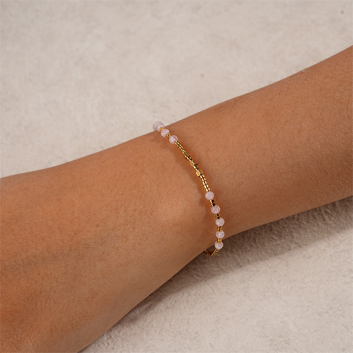 Refined Braided Cord Bracelets With Delicate Natural Stone Beads