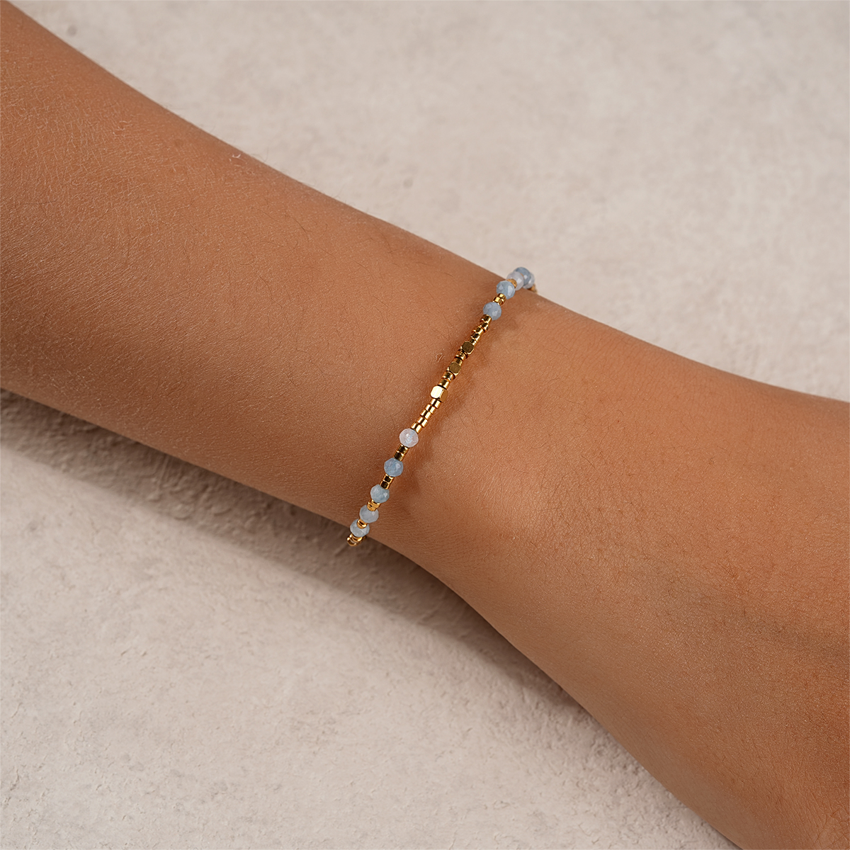 Refined Braided Cord Bracelets With Delicate Natural Stone Beads