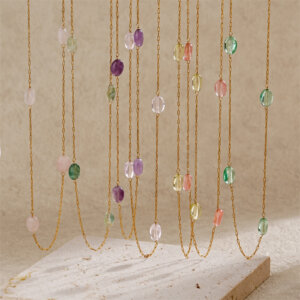 Elegant Multicolor Beaded Necklaces With Natural Stones And Glass Beads