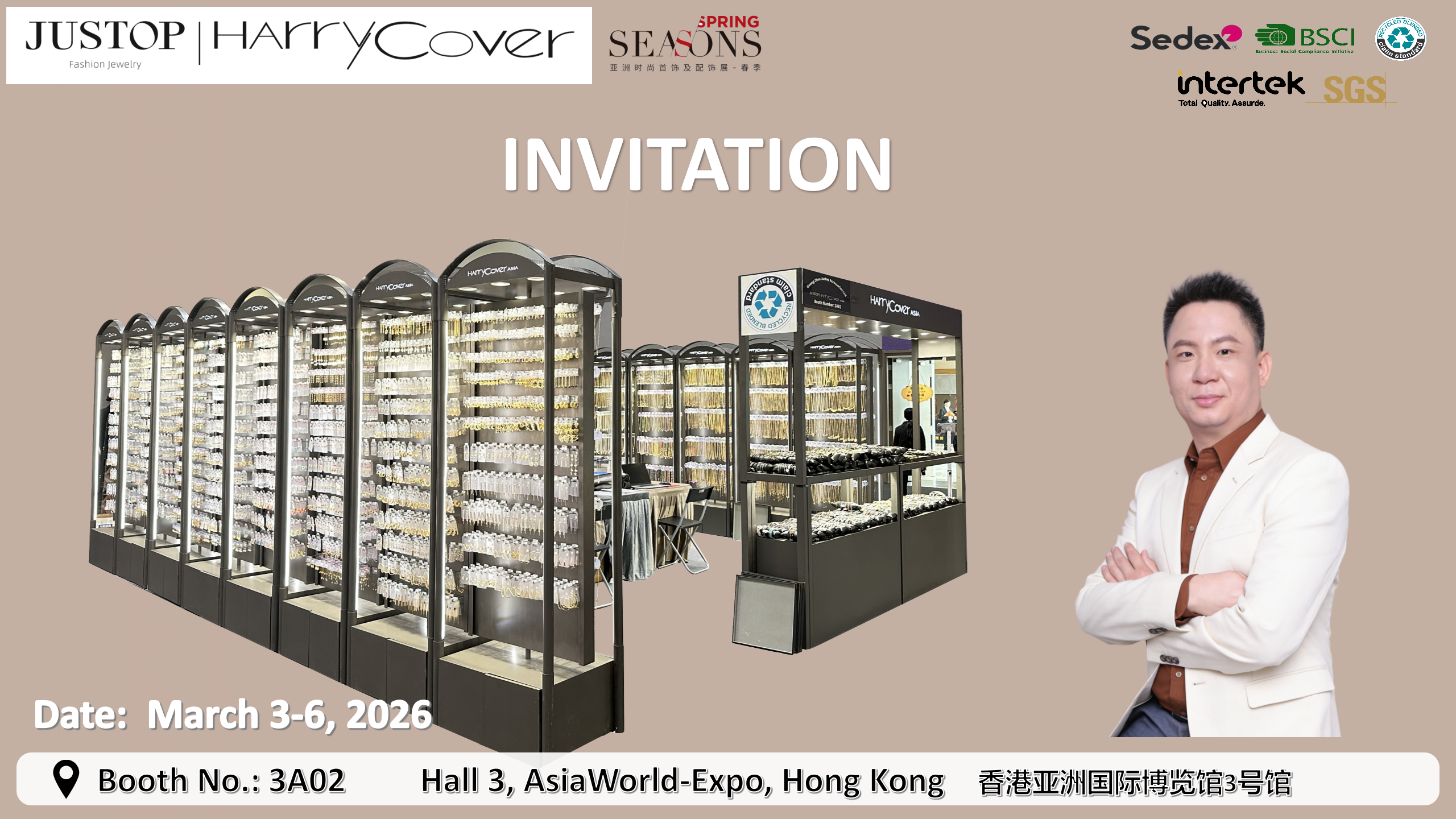 Justop Fashion Jewelry | JUSTOP exposera au salon Asia’s Fashion Jewellery Fair du printemps 2026 Justop Fashion Jewelry | JUSTOP exposera au salon Asia’s Fashion Jewellery Fair du printemps 2026