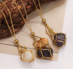 Stone Cage Necklace The Jewelry Design That Lets You Change Your Gemstones