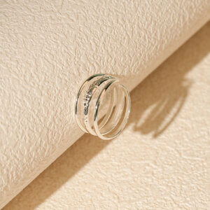 Justop Fashion Jewelry | Modern Geometric Stainless Steel Silver Plated Rings Collection Modern Geometric Stainless Steel Silver Plated Rings Collection