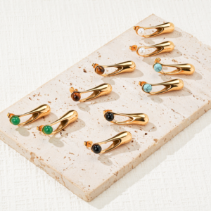 gold plated teardrop earrings