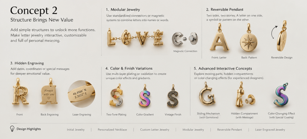 Joyas con letras  